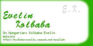 evelin kolbaba business card